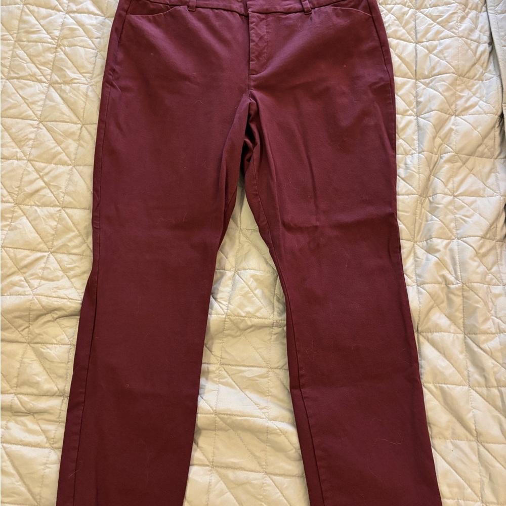 Old Navy Women's Burgundy Straight Leg Pants